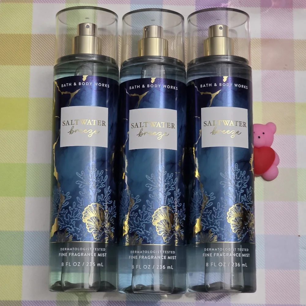 Bath & Body Works Saltwater Breeze Fragrance Mist Set of 3 New RARE